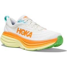 Yellow Running Shoes Hoka Bondi 8 Chaussures Homme - Blanc/De Blanc/Solar Flare