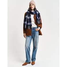 Gant Women Scarfs Gant Women Checked Wool Scarf (ONE SIZE)