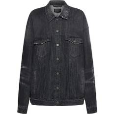 Balenciaga Unisex Outerwear Balenciaga Oversized Unisex Denim Jacket Gray