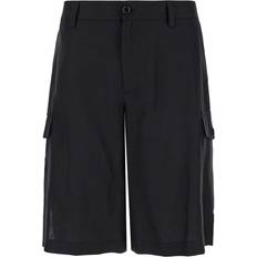 Lino Shorts Dolce & Gabbana Linen Cargo Shorts Black