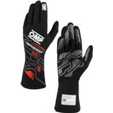 Red Motorcycle Gloves OMP Sport Race Gloves Colour: Black Red Man