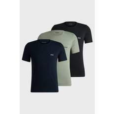 Green - Men T-shirts BOSS Men's 3-Pack Classic T-Shirts, Black/Navy/Green 42/Regular