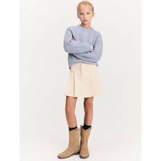 Ragazza Maglioni di Lana Mango Pull-over Maille Tressée Enfants - Bleu Ciel