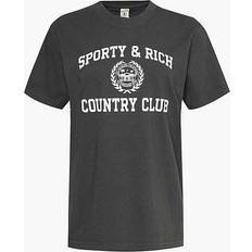 Clothing Sporty & Rich Varsity Crest T-Shirt Faded Black/White