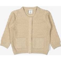 Cardigans Polarn O. Pyret Soft Knitted Baby Cardigan Beige 9-12m x