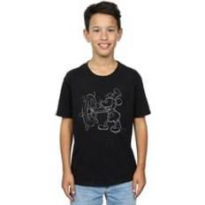 Children's Clothing Disney Mickey Mouse Steamboat Sketch T-Shirt Black 5-6 Years