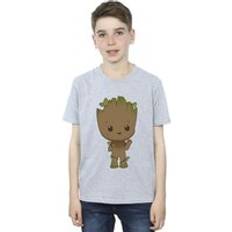 Children's Clothing Marvel Am Groot Chibi Wave Pose T-Shirt Grey 12-13 Years