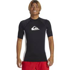 Uomo Maglie a compressione Quiksilver Everyday Maglietta da Surf UPF Maniche Corte da Uomo Black