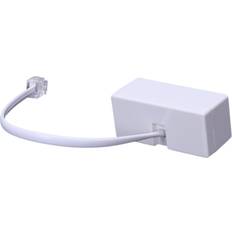 RJ11 Plug to Dual UK BT Telephone Socket Convertor