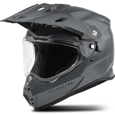 Fly Racing Trekker Solid Crosshjälm Grå