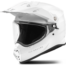 Fly Racing Trekker Solid Crosshjälm Vit