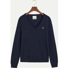 Gant Women Jumpers Gant Women Extra Fine Lambswool V-Neck Sweater