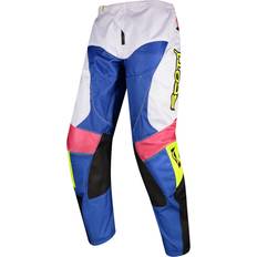 Pantalons de moto Scott 350 Race Evo S22, Textilhose Blau/Weiß/Neon-Gelb/Pink