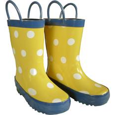 Yellow Boots Children's Shoes Foxfire FOX-600-55-11 Childrens Yellow Polka Dot Boot