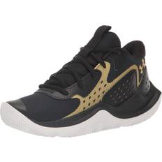 Black Basketball Shoes Under Armour Jet 23 Grade School Basketball Shoes - Black/Metallic