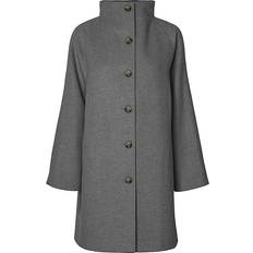 Selected Femme Tøj Selected Femme Sleek Coat - Medium Grey Melange