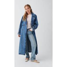 Blå - Dame Kåper & Frakker Gina Tricot Denim long trench coat