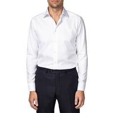 Skjorta texturerad twill slim fit vit
