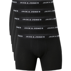 5XL Sous-vêtements pour hommes Jack & Jones Plus Size Boxers Huey 5 Unités Black/Detail Black