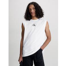 Calvin Klein Algodón Camisetas de tirantes Calvin Klein Jeans Logo Vest - White