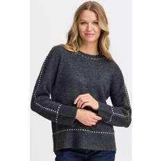 Fransa Striktrøjer Sweatere Fransa Elise Striktrøje, Charcoal Mix