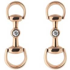 Gucci Diamond Earrings Gucci Horsebit Women's 18ct Rose Gold Diamond Drop Earrings