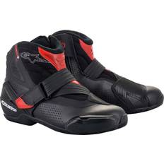 Motorradstiefel Alpinestars SM-1 R V2 Vented Motorradschuhe, schwarz-rot, Größe für Männer