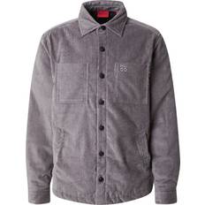 Gråa - Herr - Jeansjackor HUGO Oversized-fit shirt in padded cotton corduroy