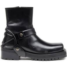Diesel Men Boots Diesel Texan CH leather boots men Calf Leather/Fabric/Rubber Black