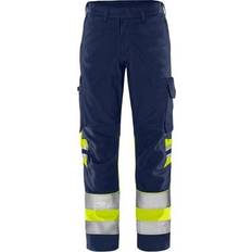 Arbejdstøj & Udstyr Fristads High Vis Green Handwerkerhose Kl. 2640 GPLU Warnschutz-Gelb/Marine