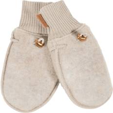 Beige Mittens Children's Clothing Mikk-Line Fäustlinge Wolle Melange Offwhite 86/92 Handschuhe/Fäustlinge