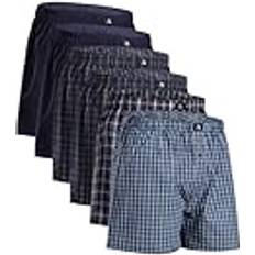 Danish Endurance DANISH ENDURANCE Vävda boxershorts för män, bomullsboxershorts, lös passform, ekologisk premiumbomull, flerpack, eller 6-pack Blå/Grå Blandning