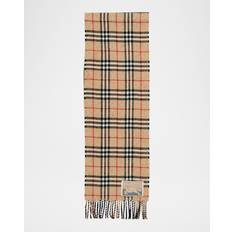 Burberry Kläder Burberry Reversible Check Cashmere Wool Scarf Sand