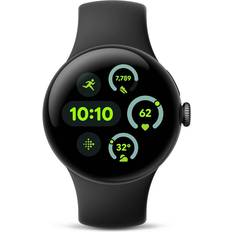 Google Wearables Google Pixel Watch 3 41mm Matte Black Aluminum Case Obsidian Active Band