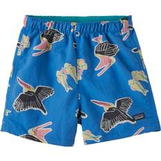 UV Protection Swim Shorts Children's Clothing Patagonia Vessel Graphic Print Recycled Nylon Shorts - Blue
