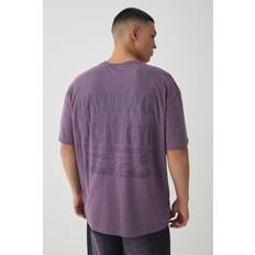 T-shirts boohooMAN Mens Oversized High Build Limited Edition T-Shirt Purple