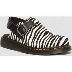 Dr. Martens 40 Sabots Dr. Martens Jorge II Hair-on Animal Print Slingback Mules - Black/White