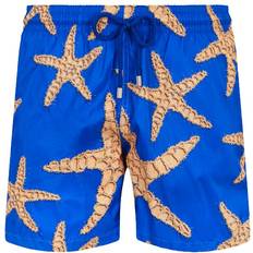 Swimwear Vilebrequin Men Swim Trunks Ultra-Light and Packable Sand Starlettes, Bleu De Mer