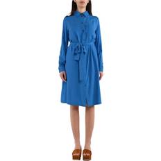 Short Dresses - Unisex Pinko Shirt Dresses, unisex, Blue, Shirt Dress