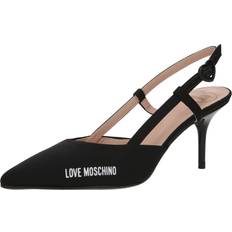 Rubber Logo Pumps High Heels - Black