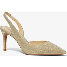 Guld Pumps Michael Kors Sling back Alina platina glittertyg 40R4HNMP 1D740 Storlek, Guld