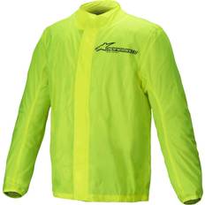 Yellow Motorcycle Jackets Alpinestars Hurricane Rain V2 Motorcycle Over Jacket - Fluro Yellow