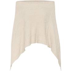 Bianco Poncho Cream CRDela Knit Poncho