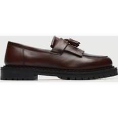 Walk London Jagger Fringe Tassel Loafer Brown