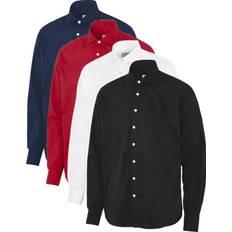Blå - Herre Bluser Cottover 141038 Twill Comfort White XXL-45/46