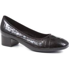 Rieker Tacones y Zapatos de Tacón Rieker Patent Croc Court Shoes RKR36502 322 434 Black