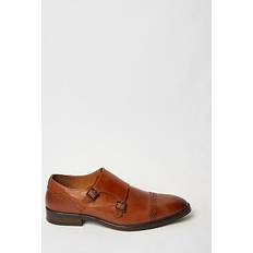 Burton tan monk straps mens smart shoes