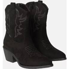 Sko Dorothy Perkins Women's Womens/Ladies Karmi Western Stitch Detail Cowboy Boots Black