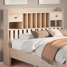 Built-in Storages Headboards vidaXL with Storage 120 cm Solid Wood Pine Headboard