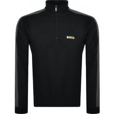 Baumwolle Tanktops BOSS Sweatshirt mit Label-Print in Black, Größe